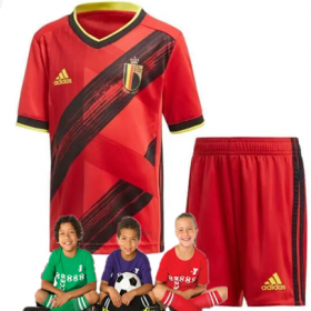 Kid's 2020 Euro Cup Belgium Home Suit (Customizable)