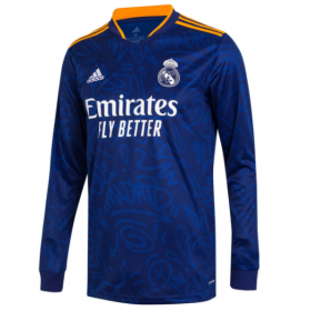 Real Madrid Away Long sleeve Jersey 21/22 (Customizable)
