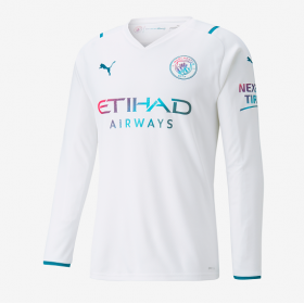 Manchester City Away Long sleeve  Jersey 21/22 (Customizable)