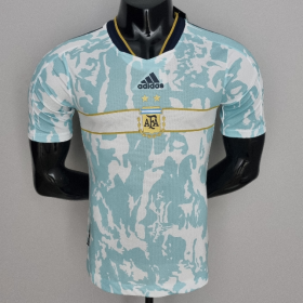 2022 Argentina  Home Player Version Jersey (Customizable)