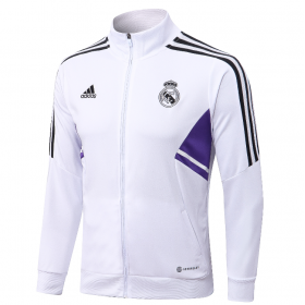 22/23 Real Madrid Long Zipper Training Suit White